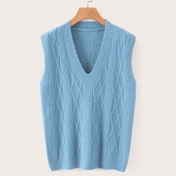 

Cable Knit Solid Vest