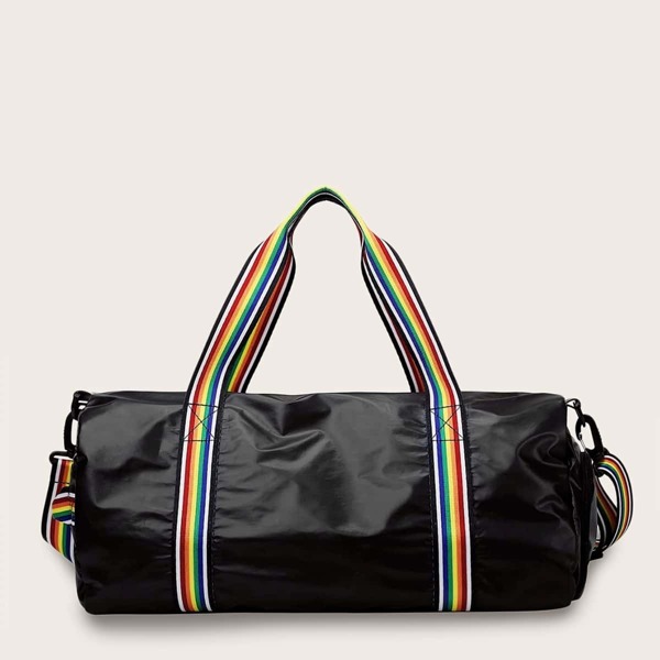 

Striped Handle Duffle Bag
