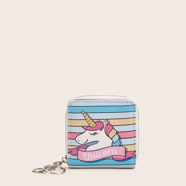

Unicorn Print Purse, Multicolor