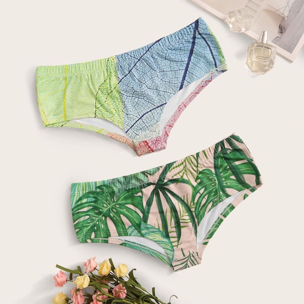 

Leaf Print Panty Set 2pack