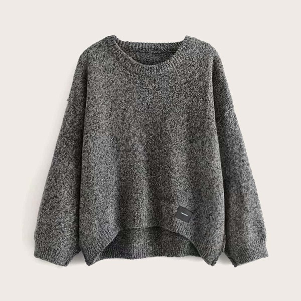 

Space Dye Drop Shoulder Jumper, Grey