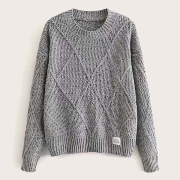 

Space Dye Argyle Knit Sweater