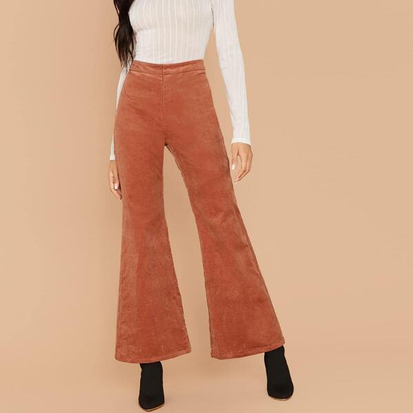 

Flare Leg Corduroy Pants, Camel