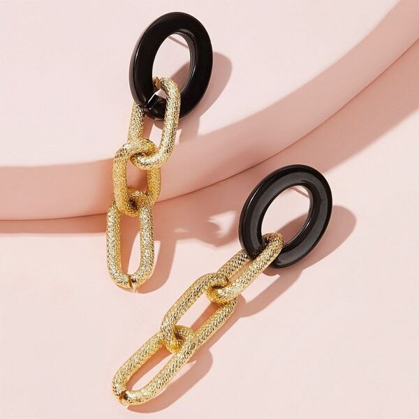 

Link Drop Earrings 1pair, Gold