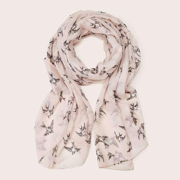 

Sparrow Pattern Scarf, Multicolor