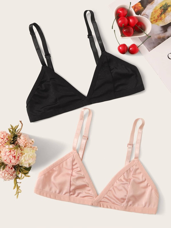 

Seam Detail Bra Set 2pack, Multicolor
