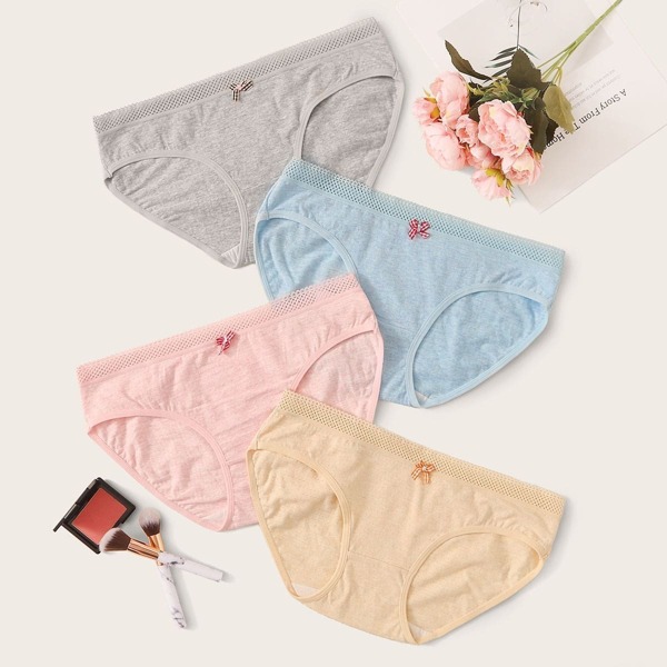 

Lace Trim Panty Set 4pack, Multicolor
