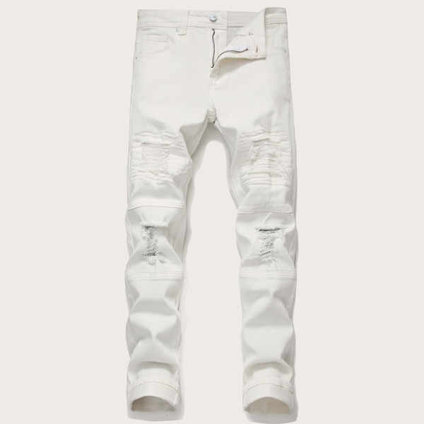 

Men Solid Ripped Skinny Jeans