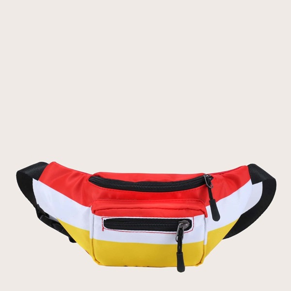 

Kids Color Block Zip Front Bum Bag