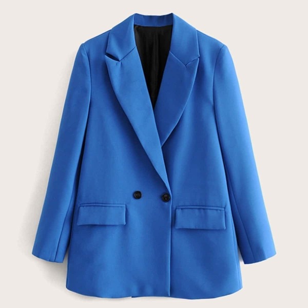 

Double Breasted Lapel Neck Blazer