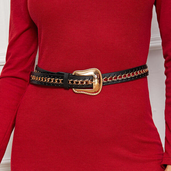 

Chain Decor Buckle Belt