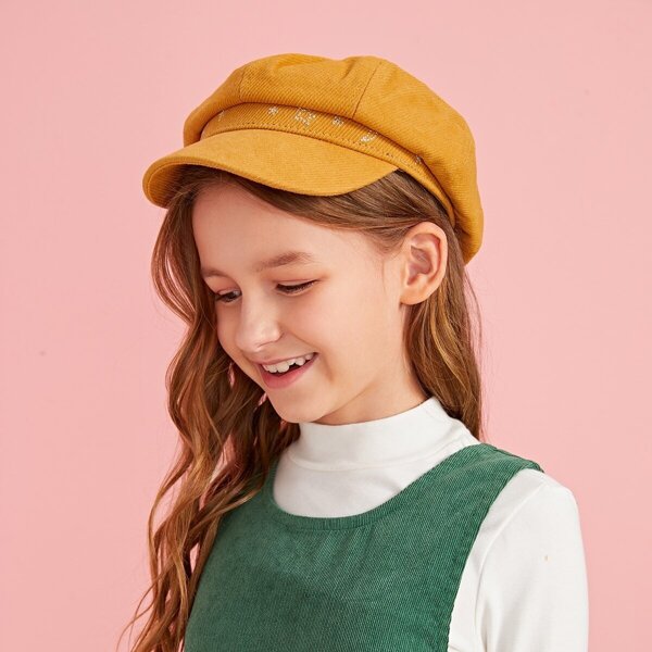

Kids Star Embroidery Newsboy Hat