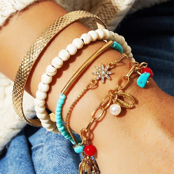 

Dormann Star & Shell & Bead Detail Bracelet Set 5pcs