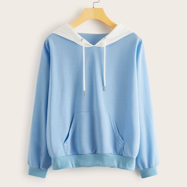 

Kangaroo Pocket Front Drawstring Hoodie