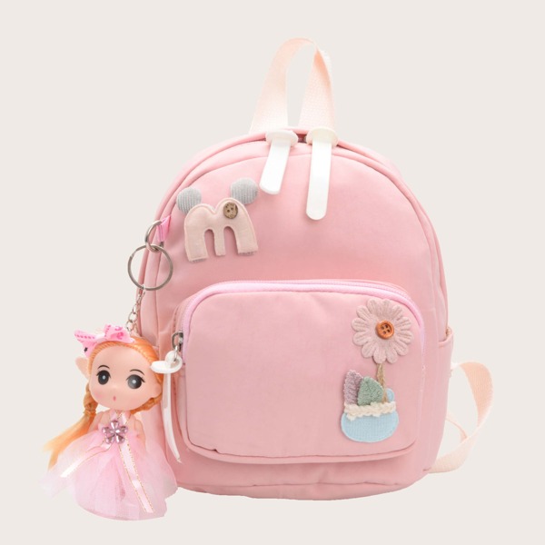 

Girls Applique Decor Backpack