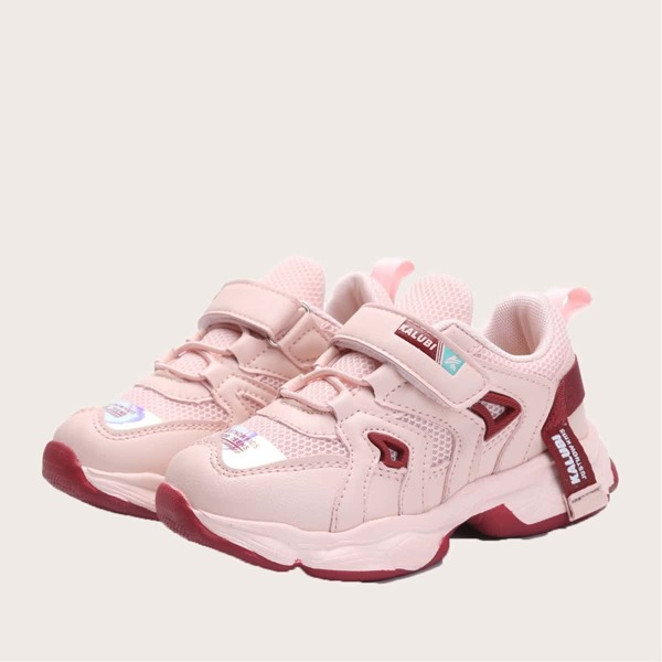 

Toddler Girls Mesh Panel Velcro Strap Chunky Sneakers