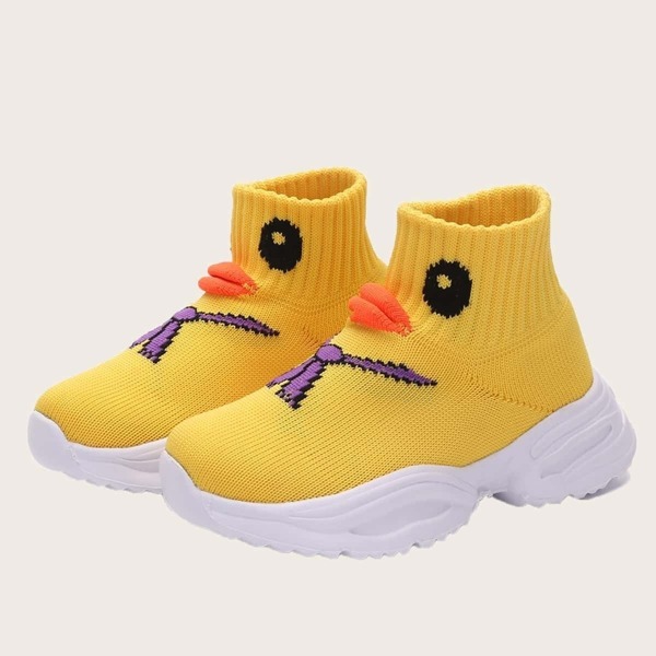 

Toddler Girls Duck Design Knit Trainers, Yellow