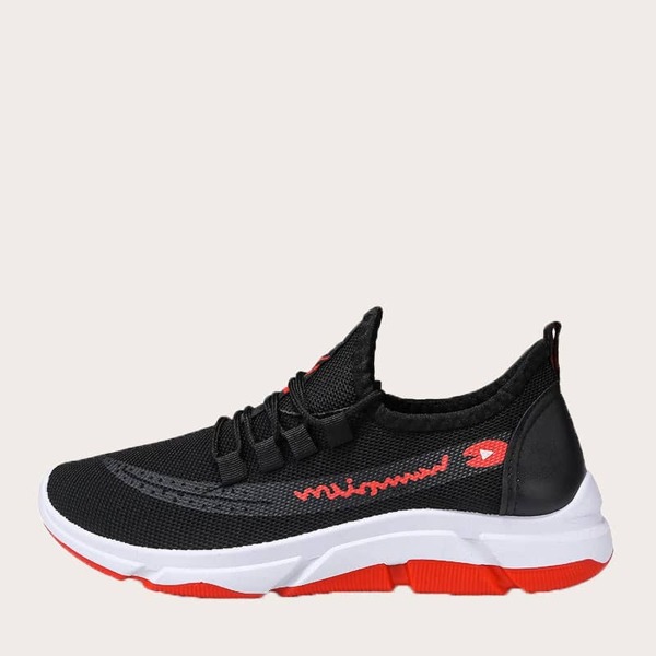

Men Lace-up Front Letter Print Sneakers