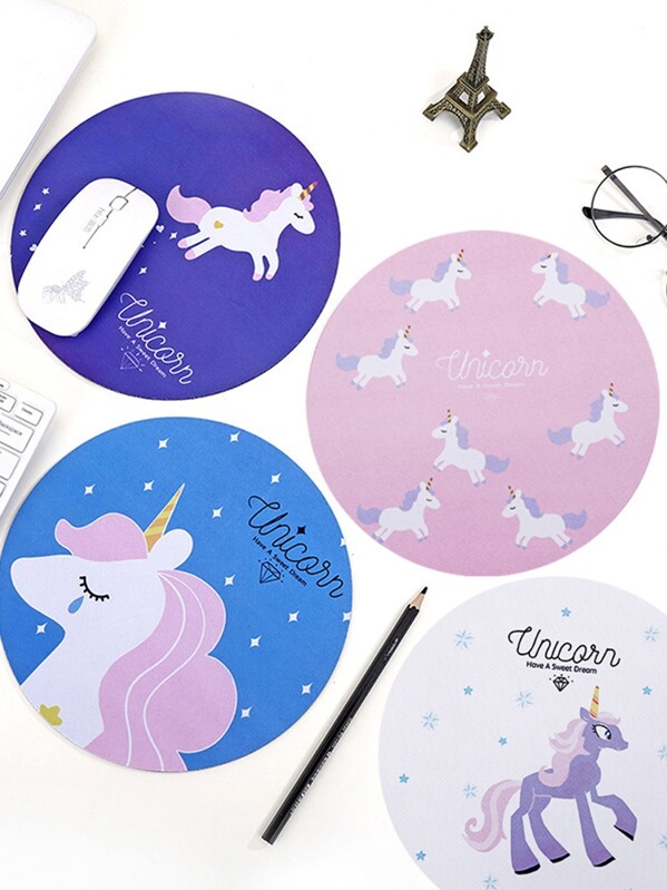 

Cartoon Unicorn Print Mouse Pad 1pc
