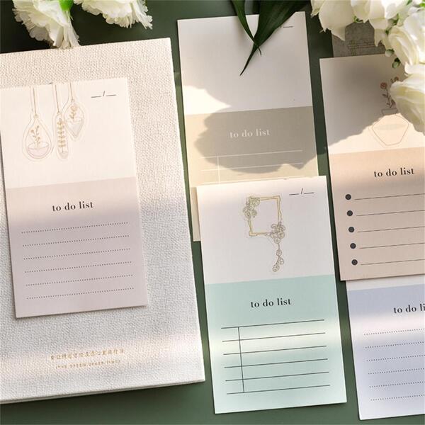 

Simple Memo Pad 12sheets With Floral Sticker 2sheets