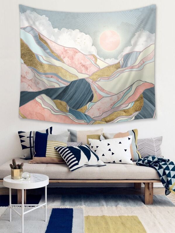 

Mountain & Sunrise Pattern Tapestry