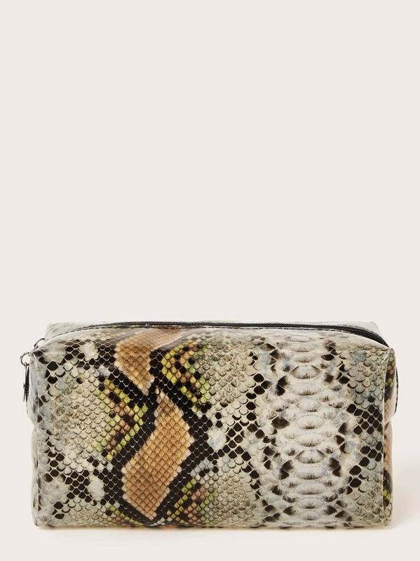 

Snakeskin Pattern Makeup Bag, Multicolor