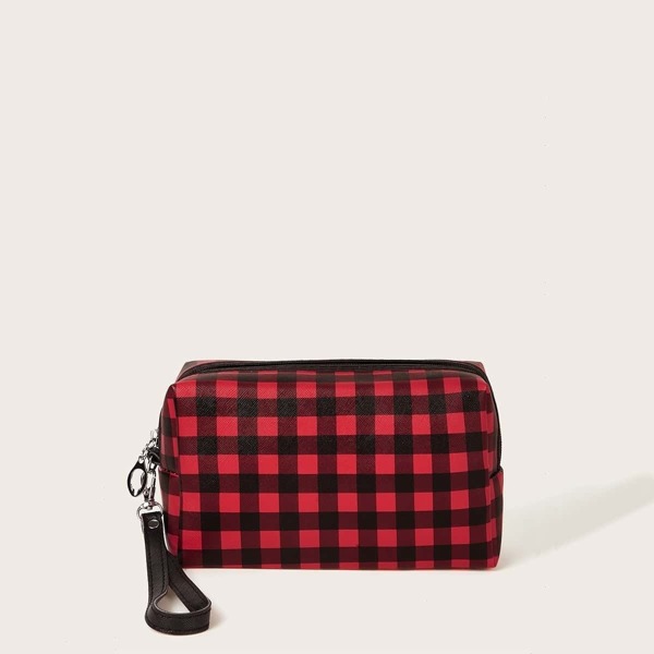 

Plaid Pattern Makeup Bag