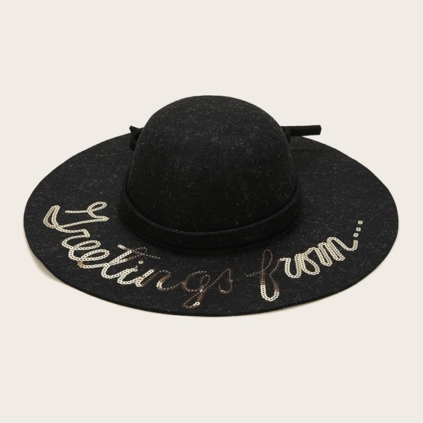 

Sequin Letter Decor Floppy Hat