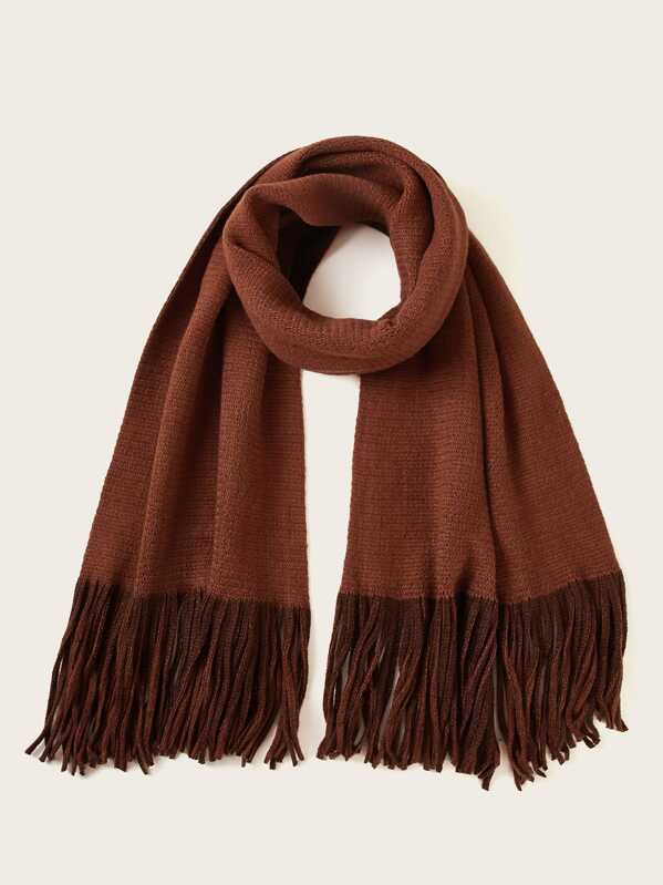 

Solid Fringe Scarf, Rust