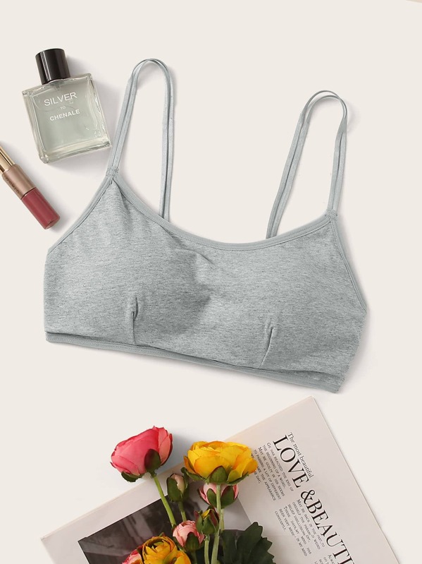 

Crisscross Back Bralette, Grey