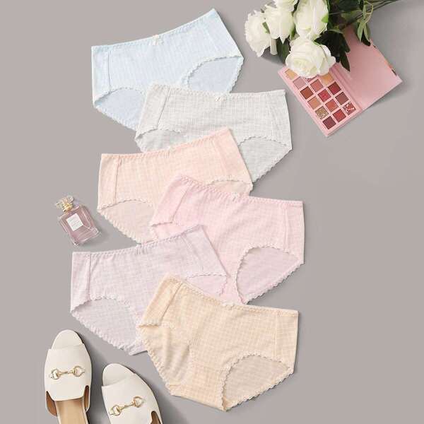 

Plaid Panty Set 6pack, Multicolor