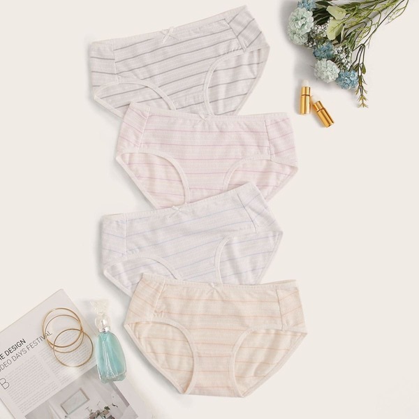 

Striped Panty Set 4pack, Multicolor