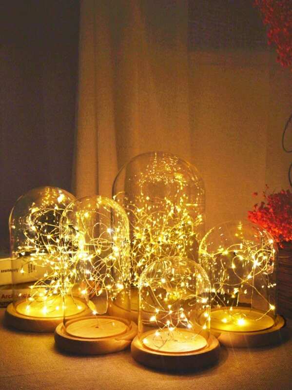 

10pcs Bulb Copper Wire String Light, Gold