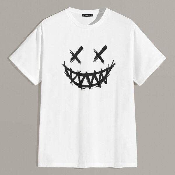 

Men Graphic Print Tee, White
