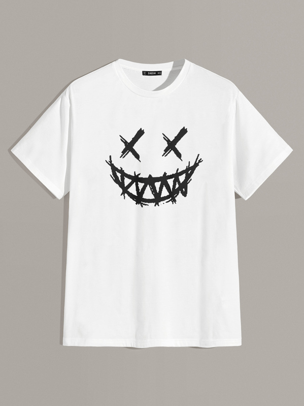 

Men Graphic Print Tee, White
