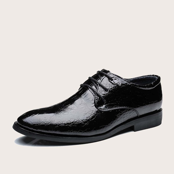 

Men Lace-up Front Textured Formal Shoes
