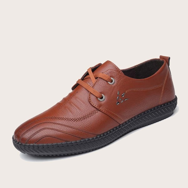 

Men Lace-up Decor Formal Shoes