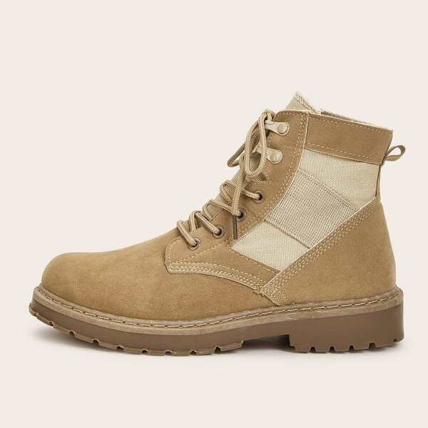

Men Lace-up Front Combat Boots