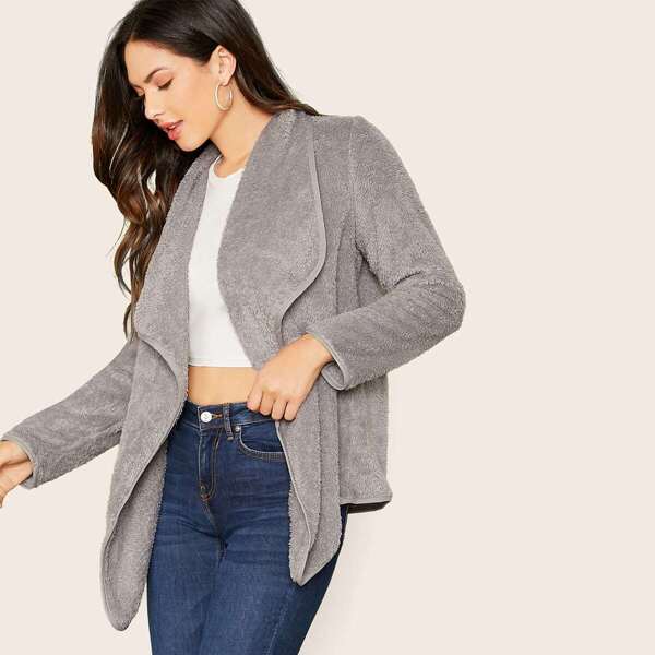 

Waterfall Collar Teddy Coat