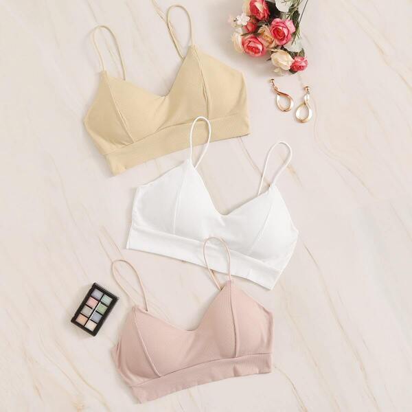 

3pack Textured Bra Set