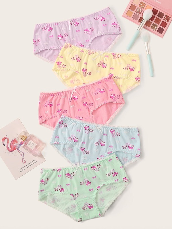 

5pack Floral Panty Set, Multicolor