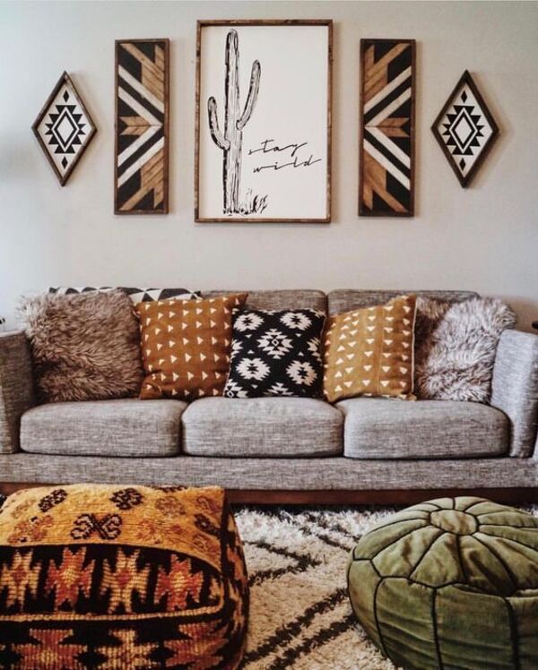 

1pc Geometric Pattern Cushion Cover, Multicolor