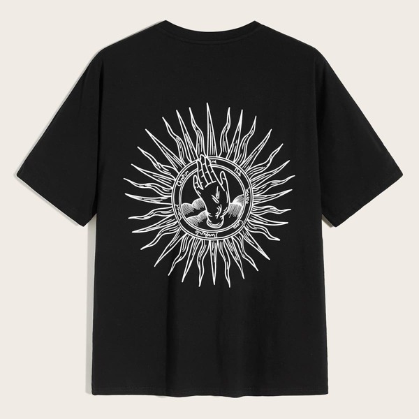 

Men Graphic Print Tee, Black