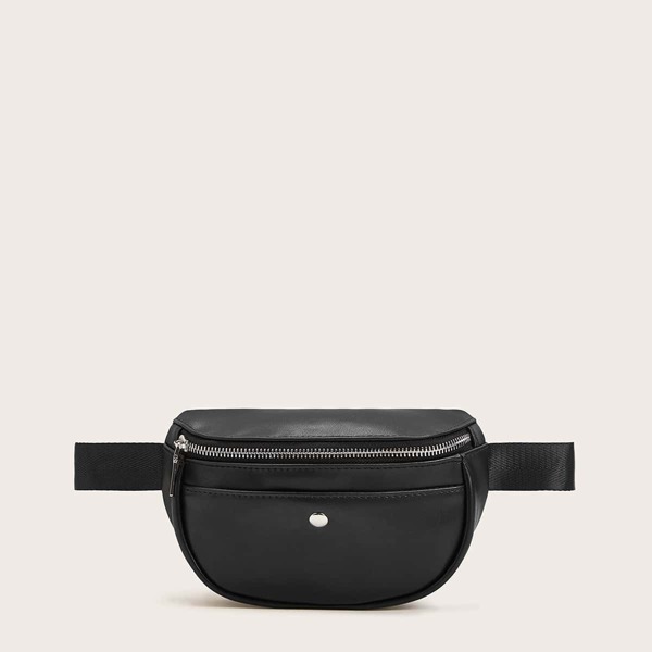 

Zip Front Fanny Pack, Black
