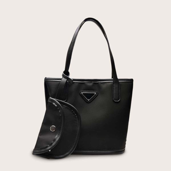 

3pcs Minimalist Tote Bag With Purse