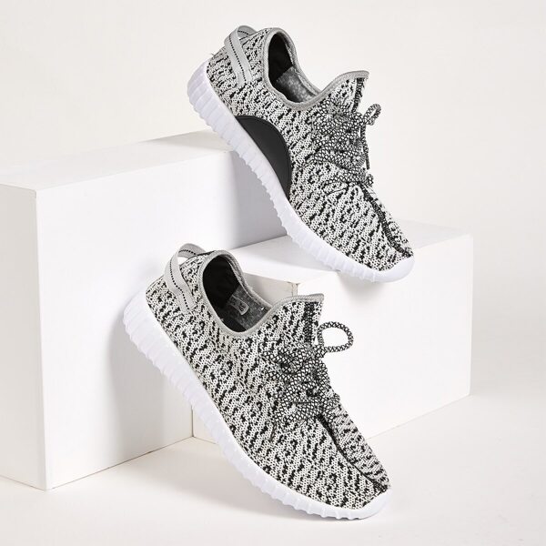 

Men Lace-up Front Knit Sneakers