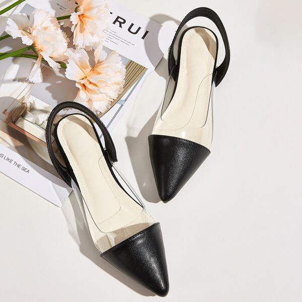 

Point Toe Slingback Flats