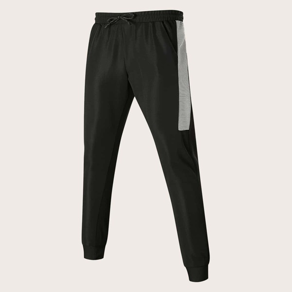 

Men Contrast Stripe Drawstring Sweatpants