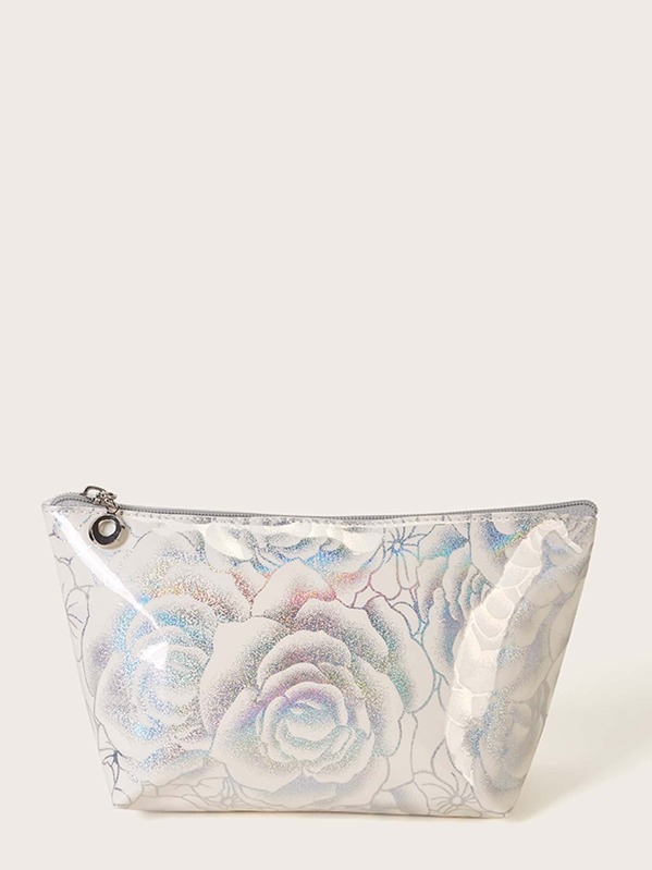 

Rose Pattern Makeup Bag, Multicolor