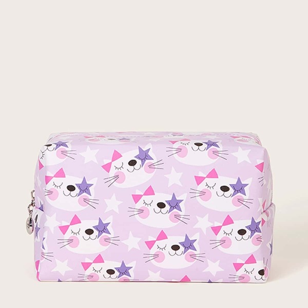 

Cat Pattern Makeup Bag, Multicolor